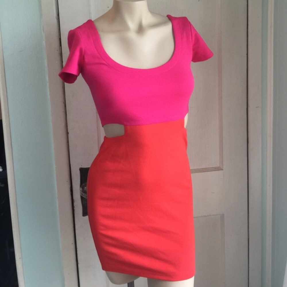 Lucca Couture Color block cut out Dress